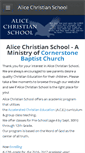 Mobile Screenshot of alicechristianschool.com